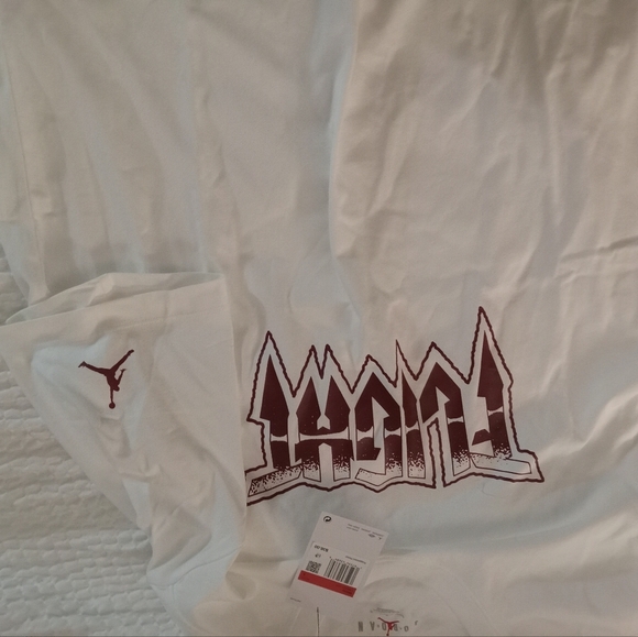 Nike Men's Jordan Flight Essentials T-Shirt SS White Size L - Picture 4 of 5